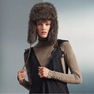 ZARA AVIATOR HAT WITH FAUX FUR